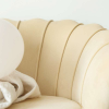 Luxusní pohovka, 3-sed, béžová Velvet látka/zlatá, Art-deco, NOBLEO TYP 2 Luxusní pohovka, 3-sed, béžová Velvet látka/zlatá, Art-deco, NOBLEO TYP 2