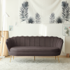 Luxusní pohovka, 3-sed, šedá Velvet látka/zlatá, Art-deco, NOBLEO TYP 2 Luxusní pohovka, 3-sed, šedá Velvet látka/zlatá, Art-deco, NOBLEO TYP 2