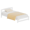 Postel AZRA 120x200 bílá – jednoduchá dřevěná postel s roštem
