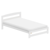 Postel AZRA 120x200 bílá – jednoduchá dřevěná postel s roštem