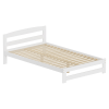 Postel AZRA 120x200 bílá – jednoduchá dřevěná postel s roštem