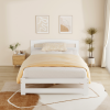Postel AZRA 120x200 bílá – jednoduchá dřevěná postel s roštem