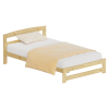 Postel AZRA 120x200 přírodní – jednoduchá dřevěná postel s roštem