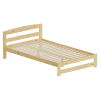 Postel AZRA 120x200 přírodní – jednoduchá dřevěná postel s roštem