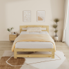 Postel AZRA 120x200 přírodní – jednoduchá dřevěná postel s roštem