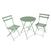 Zahradní set OBAX zelený – skládací balkonový set stůl + 2 židle, ocel