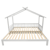 Montessori postel KESIO 90x200 bílá s přistýlkou – domečková postel pro děti
