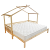 Montessori postel KESIO 90x200 přírodní s přistýlkou – domečková postel z masivu