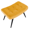 Křeslo s podnoží, žlutá Velvet látka/černá, HABEN Křeslo s podnoží, žlutá Velvet látka/černá, HABEN