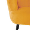 Křeslo s podnoží, žlutá Velvet látka/černá, HABEN Křeslo s podnoží, žlutá Velvet látka/černá, HABEN