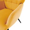 Křeslo s podnoží, žlutá Velvet látka/černá, HABEN Křeslo s podnoží, žlutá Velvet látka/černá, HABEN