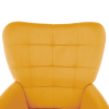 Křeslo s podnoží, žlutá Velvet látka/černá, HABEN Křeslo s podnoží, žlutá Velvet látka/černá, HABEN