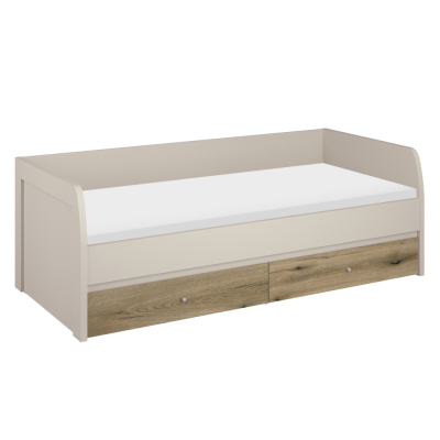 Postel, 90x200, kašmír/dub evoke, KAROS 2S Postel, 90x200, kašmír/dub evoke, KAROS 2S