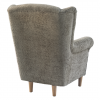 Křeslo ušák, šedobéžová Taupe látka Coral, CHARLOT