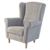 Křeslo ušák, šedá látka Coral, CHARLOT