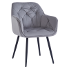 Designové křeslo, světlešedá Velvet  látka, FEDRIS 2 NEW