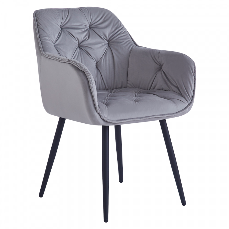 Designové křeslo, světlešedá Velvet  látka, FEDRIS 2 NEW