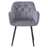 Designové křeslo, světlešedá Velvet  látka, FEDRIS 2 NEW