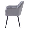 Designové křeslo, světlešedá Velvet  látka, FEDRIS 2 NEW