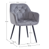 Designové křeslo, světlešedá Velvet  látka, FEDRIS 2 NEW
