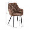 Designové křeslo, hnědá Velvet látka, VERIO NEW Designové křeslo, hnědá Velvet látka, VERIO NEW