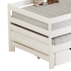 Postel s přistýlkou a úložným prostorem, 90x200, bílá, ELARA Postel s přistýlkou a úložným prostorem, 90x200, bílá, ELARA