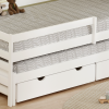 Postel s přistýlkou a úložným prostorem, 90x200, bílá, ELARA Postel s přistýlkou a úložným prostorem, 90x200, bílá, ELARA