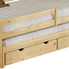 Postel s přistýlkou a úložným prostorem, 90x200, přírodní, ELARA