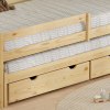 Postel s přistýlkou a úložným prostorem, 90x200, přírodní, ELARA