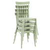 Stohovatelná židle, olivově zelená, SAZEN NEW