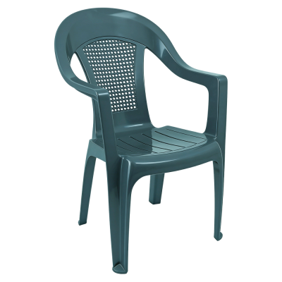 Zahradní křeslo MEDRO zelené – stohovatelné plastové křeslo na balkon i terasu