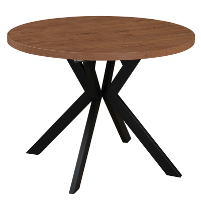 Jídelní rozkládací stůl, dub tmavý/černá, 100-250x75,5 cm, LUKOS Jídelní rozkládací stůl, dub tmavý/černá, 100-250x75,5 cm, LUKOS