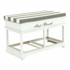 Lavice s polštářem, bílá / šedá, SEAT BENCH 2 NEW HX12-284 Lavice s polštářem, bílá / šedá, SEAT BENCH 2 NEW HX12-284