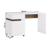 PC stůl, bílá extra vysoký lesk HG / dub sonoma tmavý truflový, LYNATET TYP 80 PC stůl, bílá extra vysoký lesk HG / dub sonoma tmavý truflový, LYNATET TYP 80