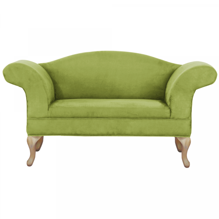 Pohovka FABRICIO zelená / dub – designová dvoumístná pohovka Pohovka FABRICIO zelená / dub – designová dvoumístná pohovka