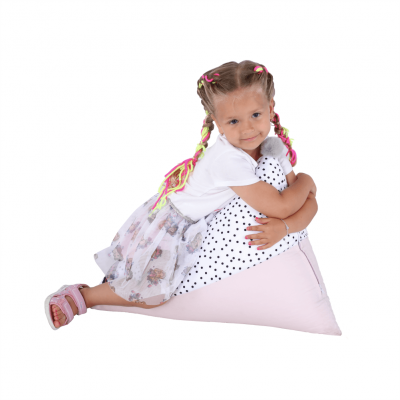 Sedací vak, bílá/růžová/šedá, POMPOM Sedací vak, bílá/růžová/šedá, POMPOM