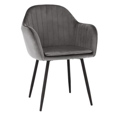 Designové křeslo, šedá Velvet látka, ZIRKON Designové křeslo, šedá Velvet látka, ZIRKON