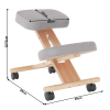Ergonomická klekačka, šedohnědá Taupe/buk, FLONET Ergonomická klekačka, šedohnědá Taupe/buk, FLONET