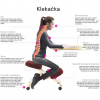 Ergonomická klekačka, růžová / buk, GROCO