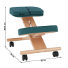 Ergonomická klekačka, petrolejová / buk, FLONET