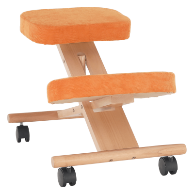 Ergonomická klekačka, oranžová / buk, FLONET Ergonomická klekačka, oranžová / buk, FLONET