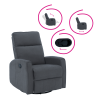 Relaxační otočné křeslo, šedá, MEKENZI Relaxační otočné křeslo, šedá, MEKENZI