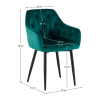 Designové křeslo, zelená Velvet látka, FEDRIS 2 NEW Designové křeslo, zelená Velvet látka, FEDRIS 2 NEW