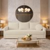 Rozkládací pohovka, smetanová, ZERUS Rozkládací pohovka, smetanová, ZERUS