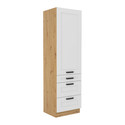 Vysoká skříňka, bílá/dub artisan, LULA 60 DKS-210 3S 1F Vysoká skříňka, bílá/dub artisan, LULA 60 DKS-210 3S 1F