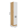 Vysoká skříňka, bílá/dub artisan, LULA 40 DK-210 2F Vysoká skříňka, bílá/dub artisan, LULA 40 DK-210 2F