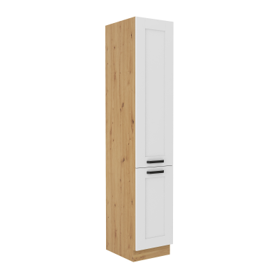 Vysoká skříňka, bílá/dub artisan, LULA 40 DK-210 2F Vysoká skříňka, bílá/dub artisan, LULA 40 DK-210 2F