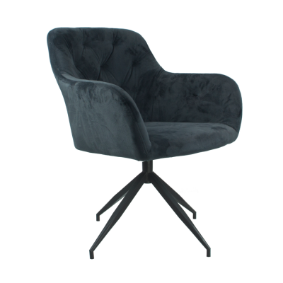 Otočná židle, tmavě šedá Velvet látka/černá, VELEZA NEW Otočná židle, tmavě šedá Velvet látka/černá, VELEZA NEW