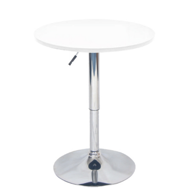 Barový stůl s nastavitelnou výškou, bílá, průměr 60 cm, BRANY 2 NEW Barový stůl s nastavitelnou výškou, bílá, průměr 60 cm, BRANY 2 NEW