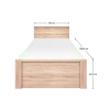 Postel 120, dub sonoma, TOPTY TYP 43 Postel 120, dub sonoma, TOPTY TYP 43